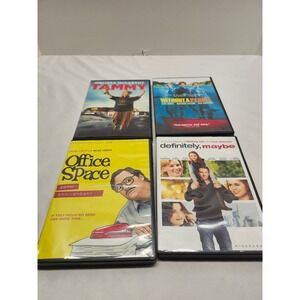 Comedy DLot Of 4 DVDs Office Space Tammy Without a Paddle Definitely Maybe
